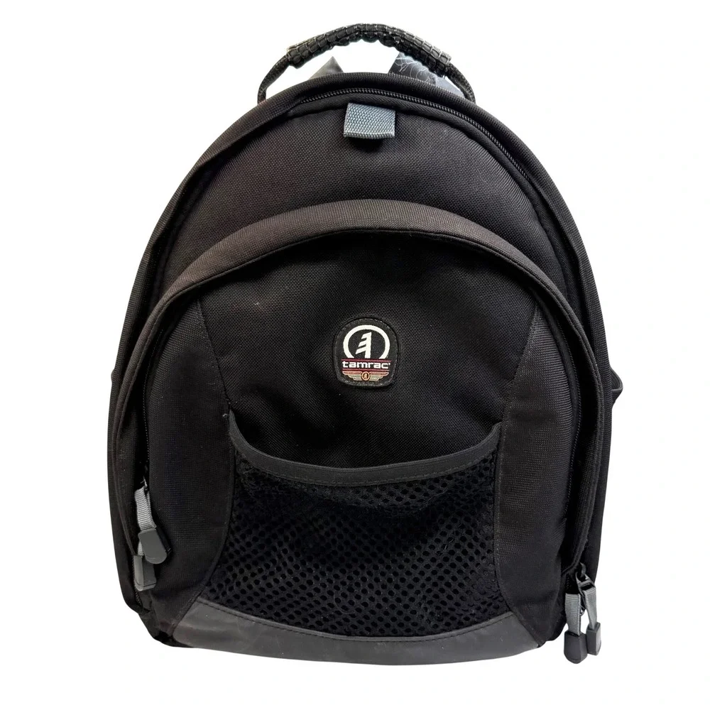 Tamrac Black Camera Backpack DSLR Lens Accessory Case Padded Bag Good Used Cond